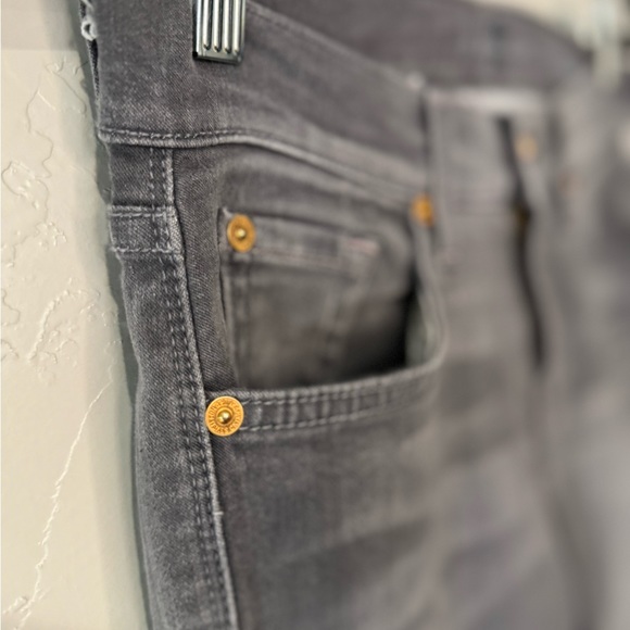 7 for All Mankind The Slim Cigarette Raw Hem GRAY SZ 26 - NEW! - Picture 8 of 16